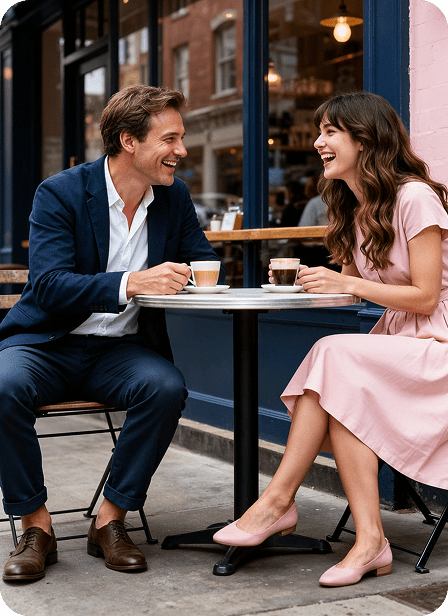 Mann und Frau bei einem Date